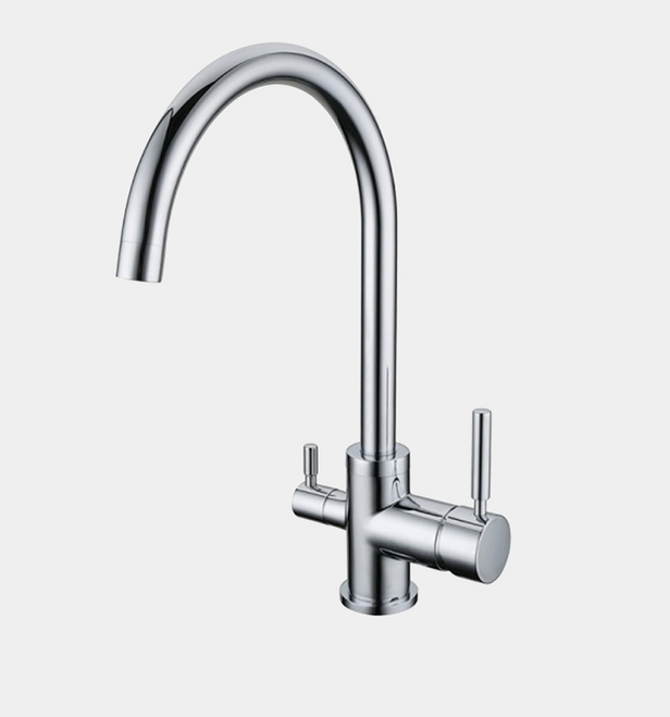 Ø50 mm 3-Vejs vandhane i Forkrumet Rustfrit stål - Dette armatur anvendes sammen med Omvendt Osmose.